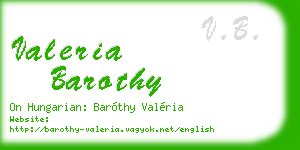 valeria barothy business card