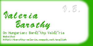 valeria barothy business card